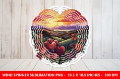 Heart landscape Wind Spinner Sublimation Product Image 1
