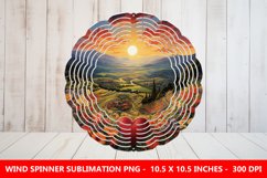 Beautfiul landscape Wind Spinner Sublimation Product Image 1