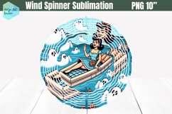 Wind Spinner Sublimation | Funny Witch PNG Product Image 1