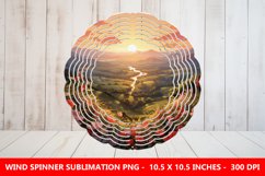 Beautfiul landscape Wind Spinner Sublimation Product Image 1