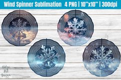 Snowflakes Wind spinner Sublimation | Christmas PNG Product Image 1