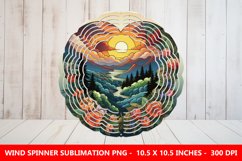 Heart landscape Wind Spinner Sublimation Product Image 1