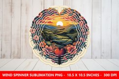 Heart landscape Wind Spinner Sublimation Product Image 1