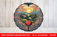 Heart landscape Wind Spinner Sublimation Product Image 1