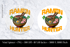 Ramen Hunter Wind Spinner Sublimation Design PNG Product Image 1