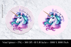 Belive In Magic Wind Spinner Sublimation Design PNG Product Image 1
