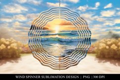 Dreamy Beach Wind Spinner Sublimation PNG Product Image 1