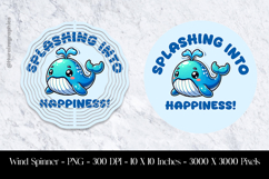 Splashing Inti Happiness Wind Spinner Sublimation Design PNG Product Image 1