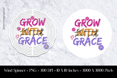 Grow With Grace Wind Spinner Sublimation Product Image 1