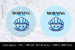 Morning Vibes Wind Spinner Sublimation Design PNG Product Image 1