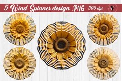 3D sunflower | 3D Wind Spinner sublimation Product Image 1