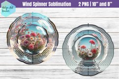 3D Flowers | Wind Spinner Sublimation Product Image 1