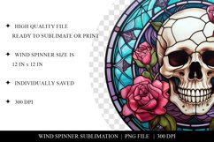 Round Hanging Halloween Wind Spinner Sublimation Design PNG Product Image 2