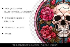Halloween Round Hanging Wind Spinner Sublimation Design PNG Product Image 2