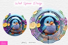 3d Purple Baby Bird Wind Spinner Design|Little Sparrow Product Image 1