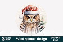 Christmas wind spinner sublimation | Cute owl wind spinner