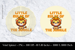 Little Ruler Of The Jungle Wind Spinner Sublimation Design P Product Image 1