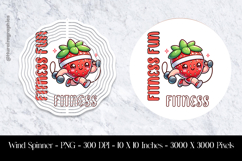 Fitness Fun Wind Spinner Sublimation Design PNG Product Image 1