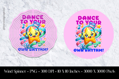 Dance to Your Rhythm Wind Spinner Sublimation Design PNG Product Image 1