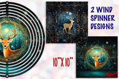 Christmas deer wind spinner sublimation, Animal Wind Spinner Product Image 1