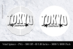 Toyko Japan Wind Spinner Sublimation Design PNG Product Image 1