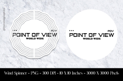 Point Of View World Wide Wind Spinner Sublimation Design PNG Product Image 1