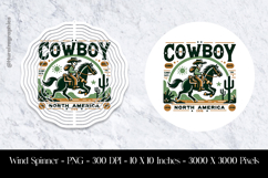 Cowboy Cactus Desert Rodeo North America Wind Spinner Product Image 1