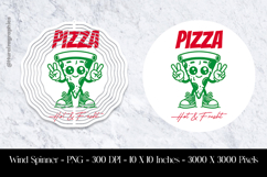 Pizza Hot &amp; Fresh Wind Spinner Sublimation Design Product Image 1