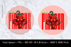 Chilli Flavour Wind Spinner Sublimation Design PNG Product Image 1
