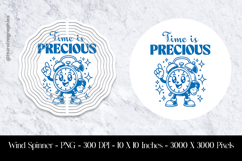 Time Is Precious Wind Spinner Sublimation Product Image 1