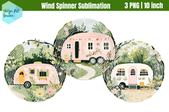 Camping Wind Spinner Sublimation Product Image 1