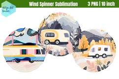 Camping Wind Spinner Sublimation Product Image 1