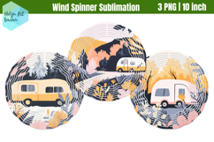 Camping Wind Spinner Sublimation Product Image 1