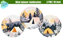 Camping Wind Spinner Sublimation Product Image 1