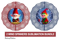 Christmas Wind Spinner | Gnome Sublimation Designs Product Image 1
