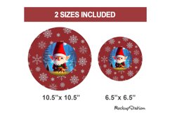 Christmas Wind Spinner | Gnome Sublimation Designs Product Image 2