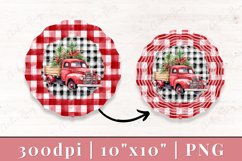 Christmas Plaid Vintage Truck Wind Spinner Product Image 2