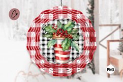 Christmas Plaid Cup Wind Spinner Product Image 1