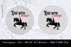 Ride With Courage Wind Spinner Sublimation Design Product Image 1