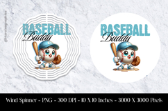 Basket Ball Buddy Wind Spinner Sublimation Design PNG Product Image 1