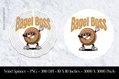 Bagel Boss Wind Spinner Sublimation Design PNG Product Image 1