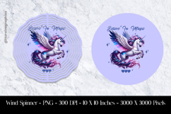 Believe in Magic Unicorn Wind Spinner Sublimation Design Product Image 1