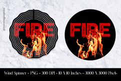Fire Wind Spinner Sublimation PNG Product Image 1
