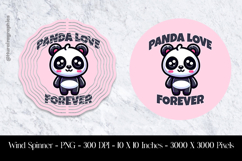 Panda Love Forever Wind Spinner Sublimation Design Product Image 1