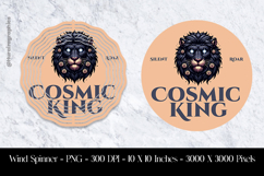 Cosmic King Wind Spinner Sublimation Design PNG Product Image 1
