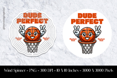 Dude Perfect Basket Ball Wind Spinner Sublimation Design PNG Product Image 1