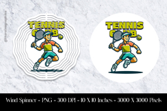 Tennis Club Wind Spinner Sublimation Design PNG Product Image 1