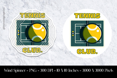 Tennis Club Wind Spinner Sublimation Design PNG Product Image 1