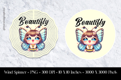 Beautifly Wind Spinner Sublimation Design PNG Product Image 1
