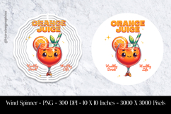 Orange Juice Healthy Drink Healthy Life Wind Spinner Product Image 1